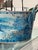 Sky Blue Blue Tole French Style Chinoiserie Planter For Sale - Image 8 of 12