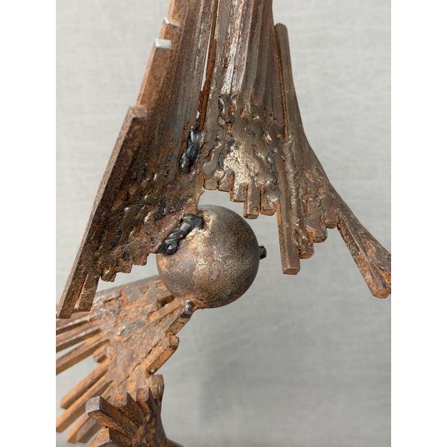 Sergio Castillo Mandiola, Abstract Sculpture, Chile, 1980s, Iron on Granite Base For Sale - Image 6 of 11