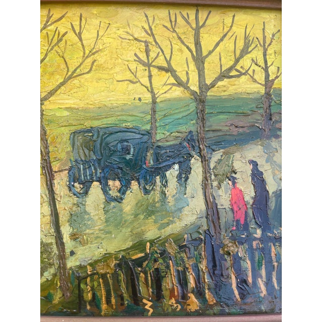 Painting "On the Road to the Saints" Oil on Canvas Signed E. Bellini, France 1935 For Sale - Image 4 of 11