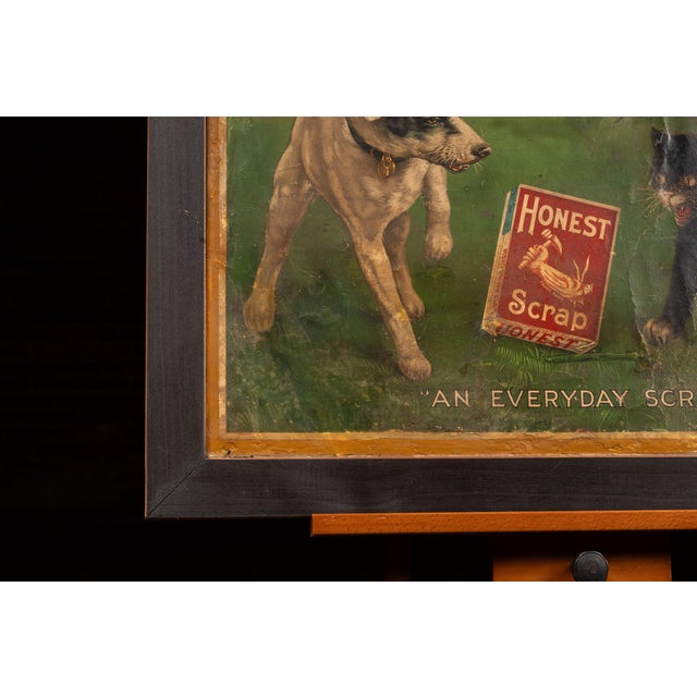 Early 20th Century "Honest Scrap" Chewing Tobacco Framed Print Ad For Sale - Image 4 of 8