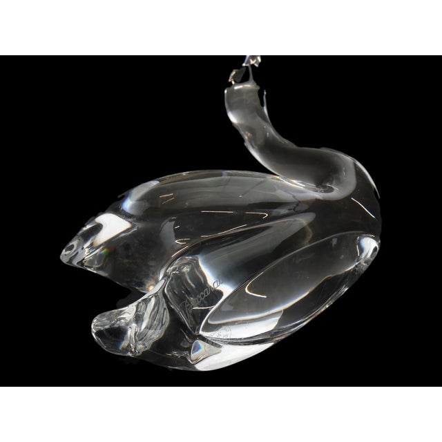 1980s Baccarat Crystal Swan Figure For Sale - Image 5 of 7