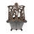 Antique 1920s Art Deco Magazine Rack W/ Constructivist Style Geometric Motif & Ornate Cast Iron Gazelle End Panels For Sale - Image 10 of 18