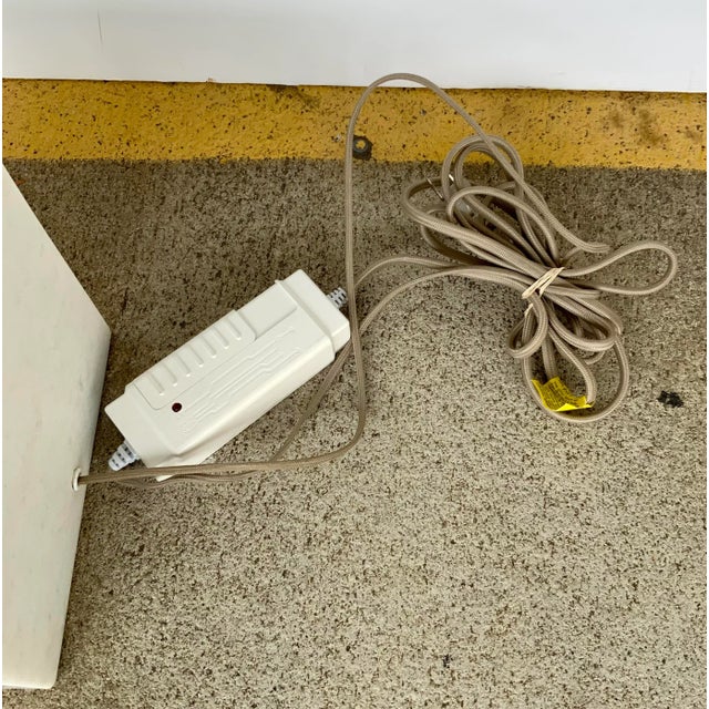 Modern Arteriors Modern White Marble and Bronze Finished Nuri Floor Lamp For Sale - Image 3 of 6