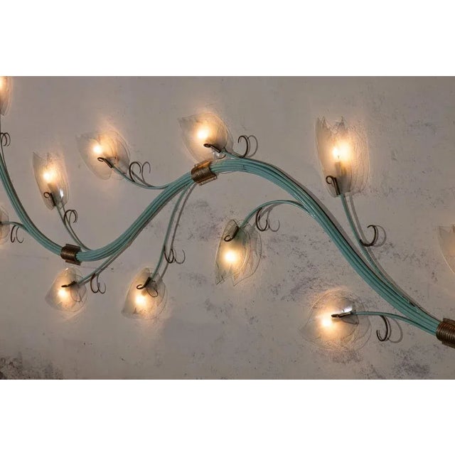 Blue Long Wall Lamp from Fontana Arte, 1950s For Sale - Image 8 of 13