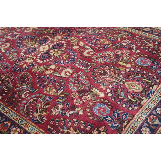 Antique Sarouk Rug 3'4'' x 5'0'' For Sale - Image 10 of 12