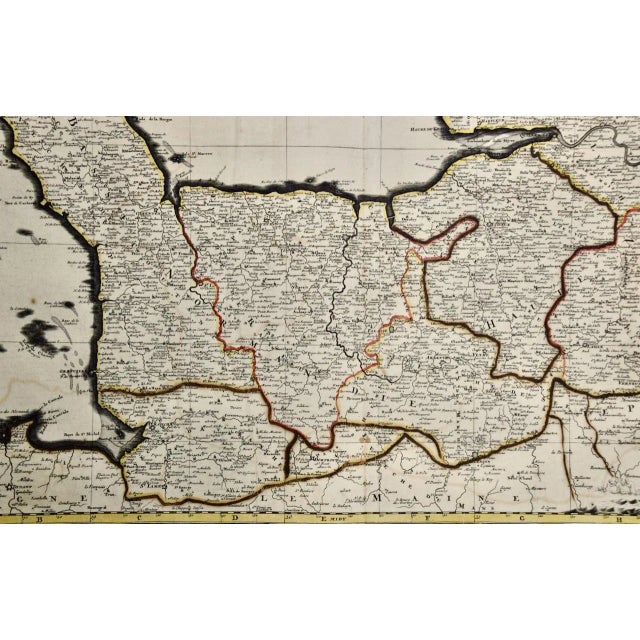 The Normandy Region of France: A 17th C. Hand-Colored Map by Sanson and Jaillot, 1695 For Sale - Image 4 of 12