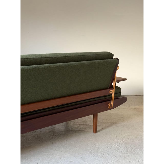 Wentworth Sofa in Green Maine Line Flax Camira Fabrics by Toothill, 1960s For Sale - Image 9 of 14