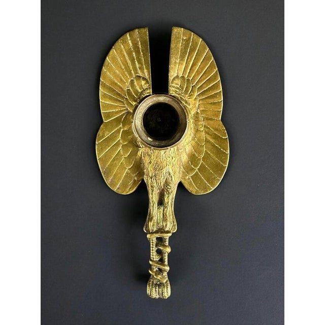 Bronze Heron Candlestick, France, 19th Century For Sale - Image 4 of 8