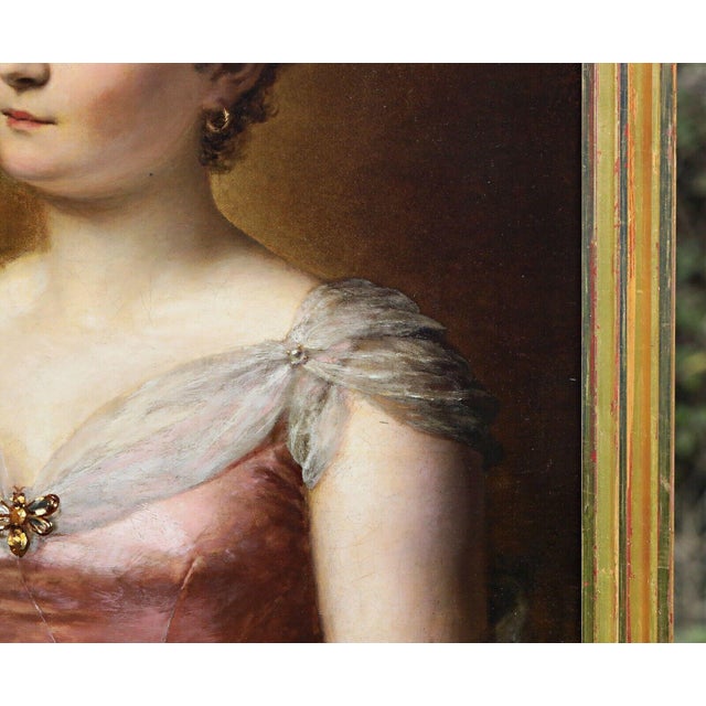 Portrait of a Lady, 19th Century, Oil on Canvas, Framed For Sale - Image 4 of 9