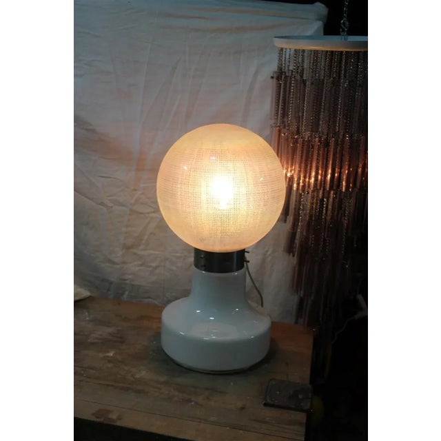 Murano Glass and Steel Ceiling Lamp from Vistosi, 1970s For Sale - Image 4 of 13