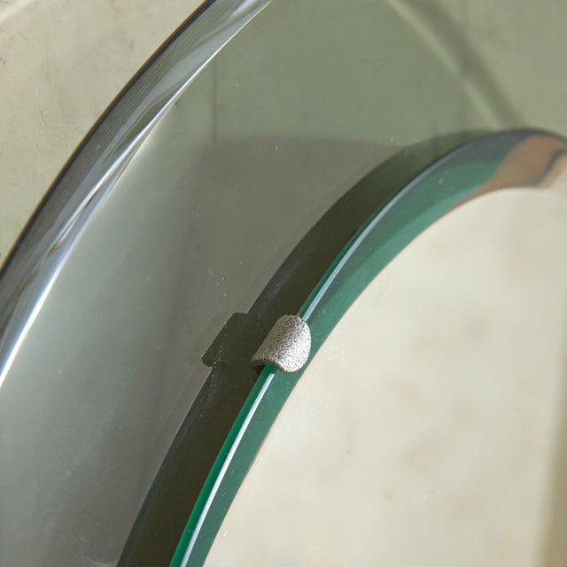 1960s Italian Oval Glass Wall Mirror Attributed to Max Ingrand for Fontana Arte, 1960s For Sale - Image 5 of 8