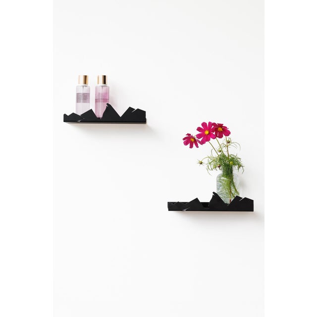 Early 21st Century NVMD Mountains Floating Shelf in Black Steel from EMKO, Set of 2 For Sale - Image 5 of 14