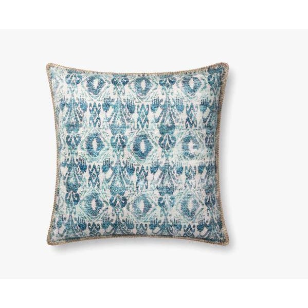 Distressed Blue Ikat Outdoor Pillow Chairish