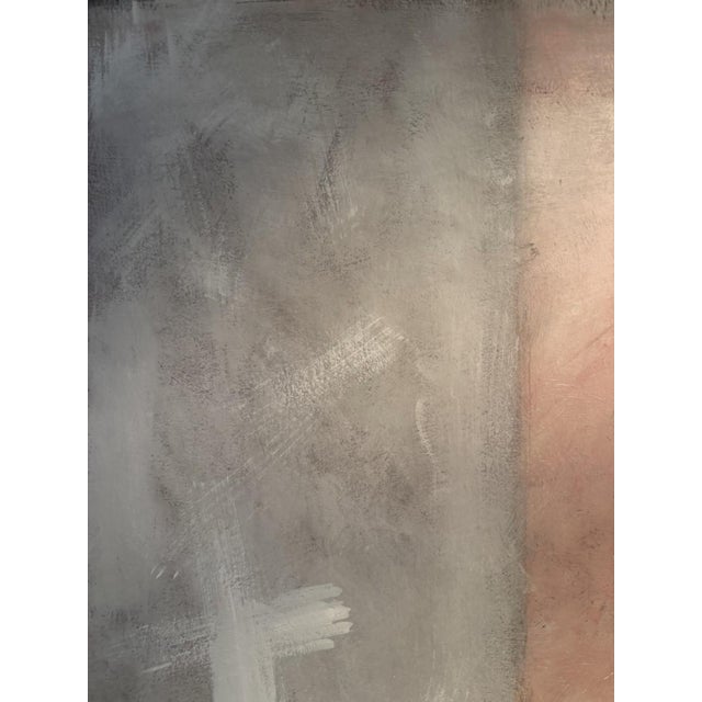 Johann Scharloh (1953-2000) Abstract Color Field Minimalism Pink Gray. According to the handwritten signature on the back,...