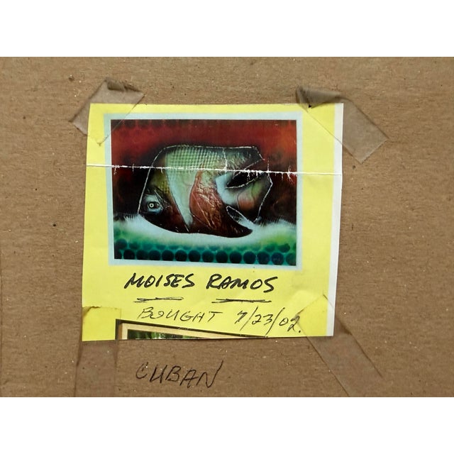 Circa 2002 Moises Ramos Mixed Media Abstract Painting For Sale - Image 11 of 12