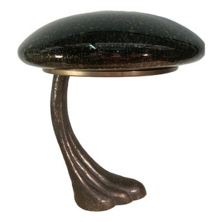 Art Deco Murano Bubble Glass Mushroom Lamp For Sale