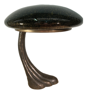 Art Deco Murano Bubble Glass Mushroom Lamp