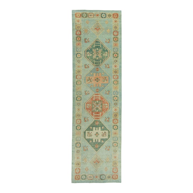 Turkish Oushak Rug 4'11" x 17'3" #20007 For Sale