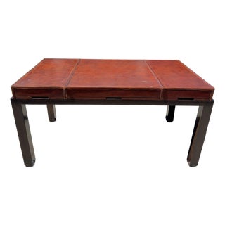 Claudio Mariani Hand Stitched Leather-Top Desk For Sale
