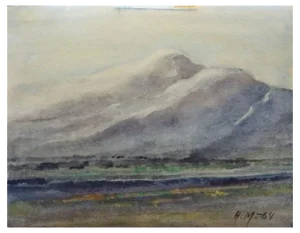 Herberts Mangolds, Landscape, 1964, Watercolor on Paper