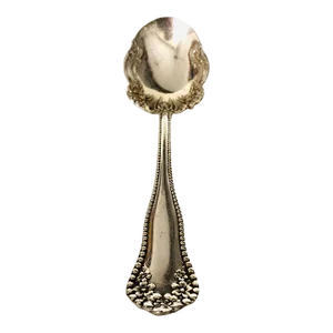 Antique Rogers Aa Silverplate "Mayflower" Pattern Shell Sugar Spoon