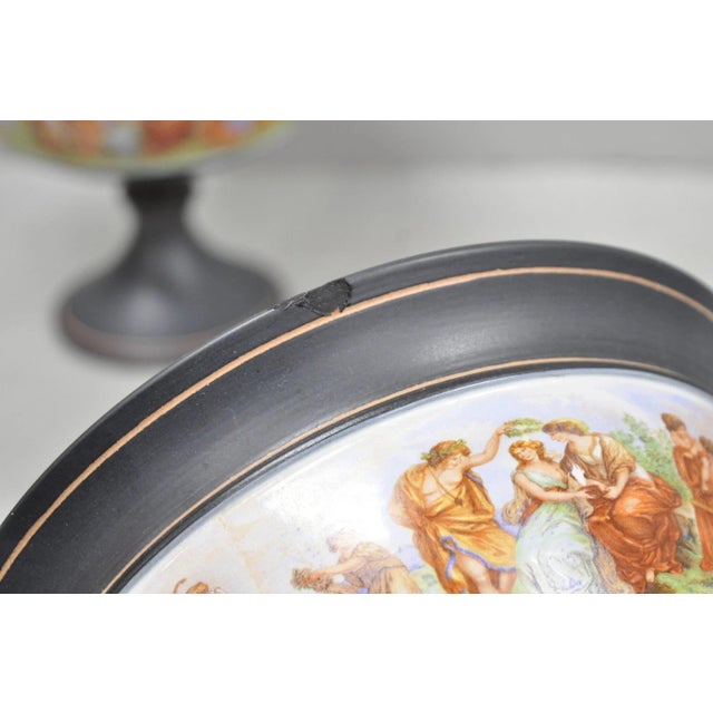 Late 20th Century Ceramiche Florentine Italian Neoclassicall Terracotta Pottery Compote Dish, Pair For Sale - Image 12 of 16