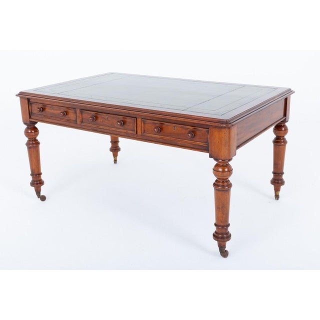 Victorian Mahogany Writing Table, 1860 For Sale - Image 6 of 8