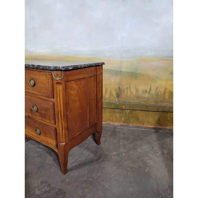 Small Louis Xvi Chest of Drawers in Cherry Wood For Sale - Image 6 of 13