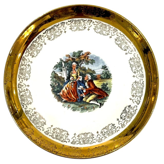 Mid 20th Century Sabin 22 Carat Crest-O-Gold Salad Plates - Set of 3 For Sale - Image 6 of 8