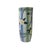 Ceramic Artistic Flower Blue Green Checker Cross Porcelain Tall Slim Round Vase For Sale - Image 7 of 9