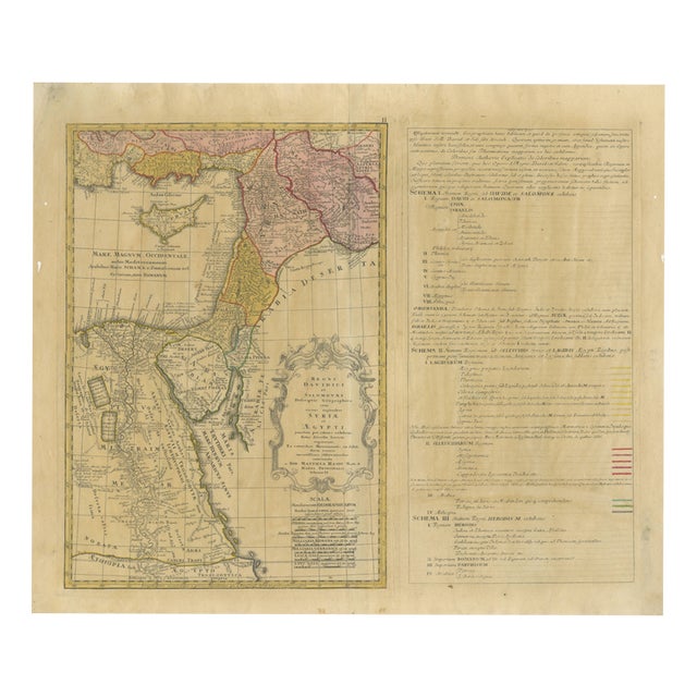 Antique Biblical Holy Land Map, 1739 For Sale