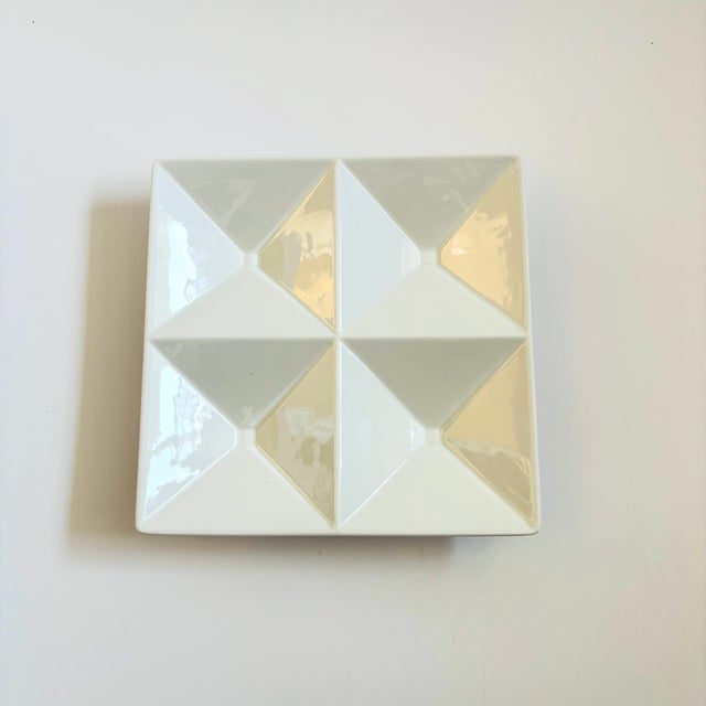 Mid-Century Modern Arabia Finland "Origami" Divided Serving Plate by Kaj Franck For Sale - Image 3 of 10
