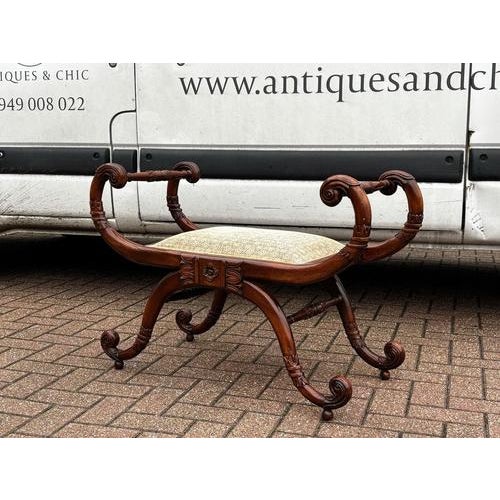 Upholstered Wood Window Seat For Sale - Image 3 of 9