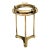 Vintage Brass and Glass Porthole Accent Table For Sale