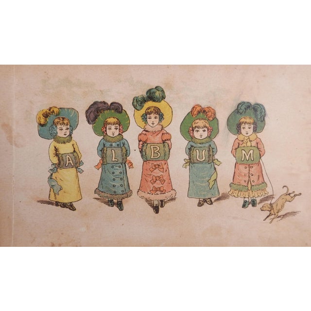 Charming 1880s autograph book, with illustrations in the Regency style of Kate Greenaway. An immensely popular illustrator...