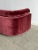 1990s Post Modern Sofa in Burgundy Velvet For Sale - Image 13 of 14