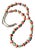 Vintage Native American Turquoise and Coral Beaded Necklace With Sterling Silver Clasp For Sale