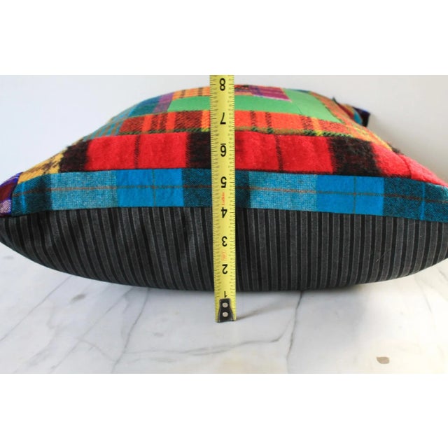 Vintage Colorful Patchwork Pillow For Sale - Image 10 of 11