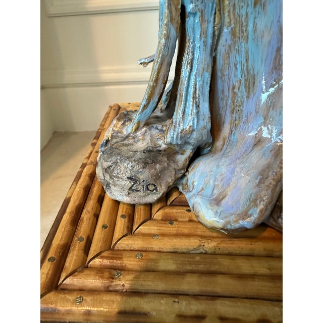 Vintage Signed 1970’s Ceramic Brutalist Sculpture For Sale - Image 15 of 17