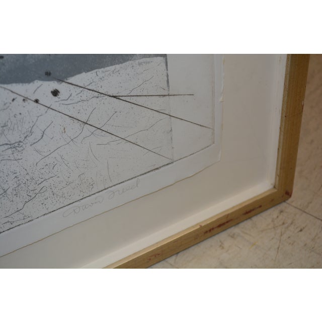 1970s David Freed Genesis - Cities of the Plain Framed Black & White Etching Signed Ltd Edition For Sale - Image 6 of 7