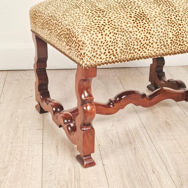 Pair of Louis XIV Style Walnut Benches, Custom Made Circa 1970 For Sale In San Francisco - Image 6 of 6