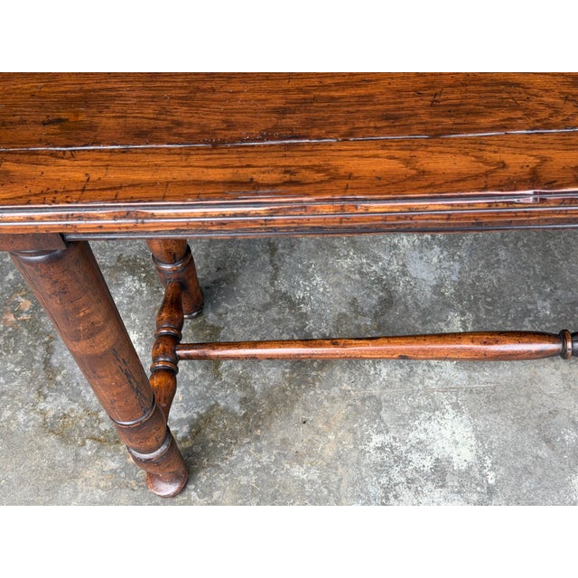 Guy Chaddock Melrose Collection Country English Plank-Top Console Table For Sale - Image 10 of 12