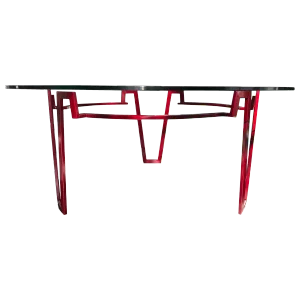 Asian Inspired Glass Top Coffee Table