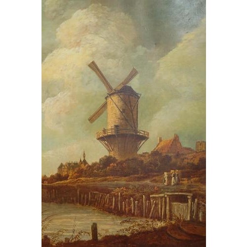After Jacob Van Ruisdael, The Mill Wijk-Bij-Duurstede, 1628-1682, Oil Painting For Sale - Image 4 of 14