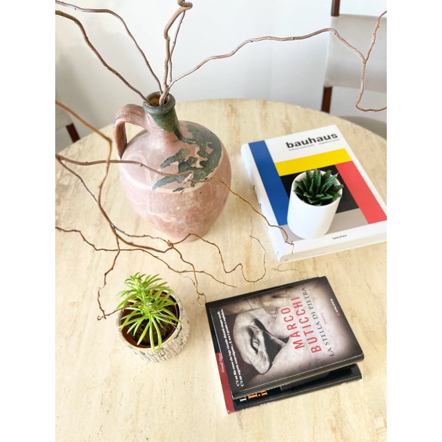 Earthly Vintage Primitive Vase Terracotta With Black and Beige Accent Design For Sale - Image 12 of 13