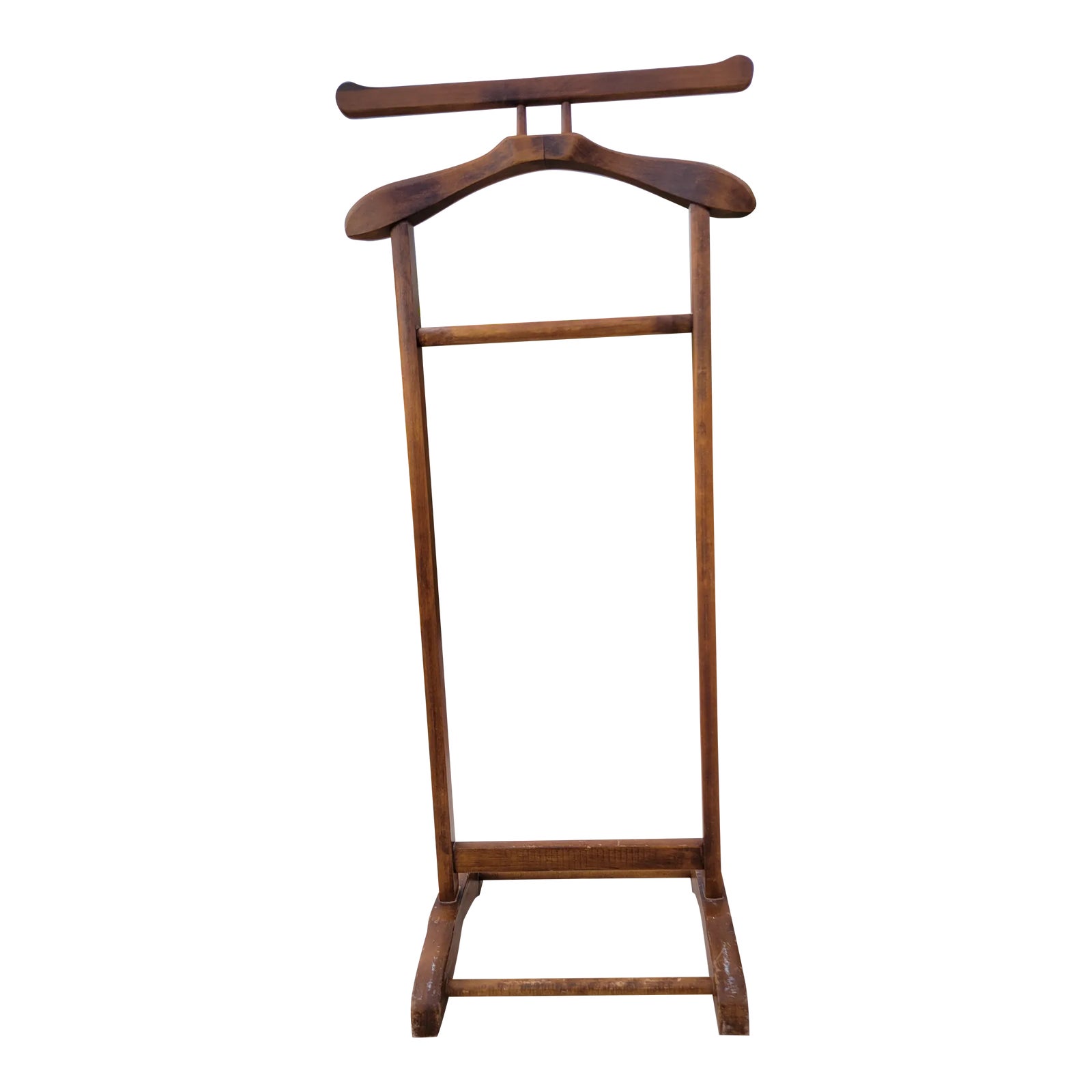 Mid 20th Century Vintage Wooden Valet Stand Chairish