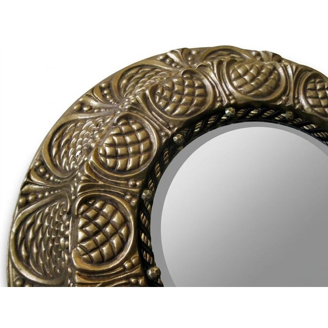 Victorian Vintage Repurposed Golden Nugget Casino Ceiling Fixture Mirror For Sale - Image 3 of 7