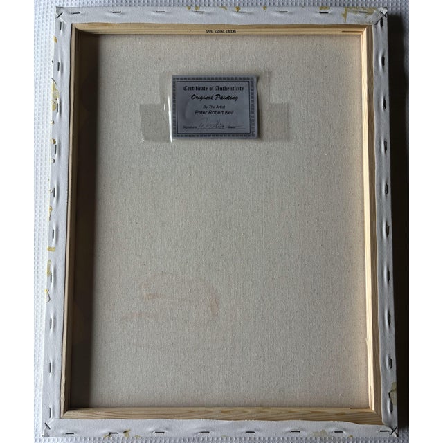 Late 20th Century Late 20th Century Original Peter Keil Abstract Portrait Acrylic Painting on Canvas For Sale - Image 5 of 5