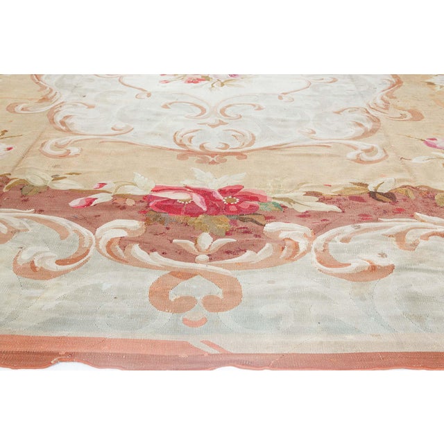 Antique French Aubusson Rug For Sale In New York - Image 6 of 7