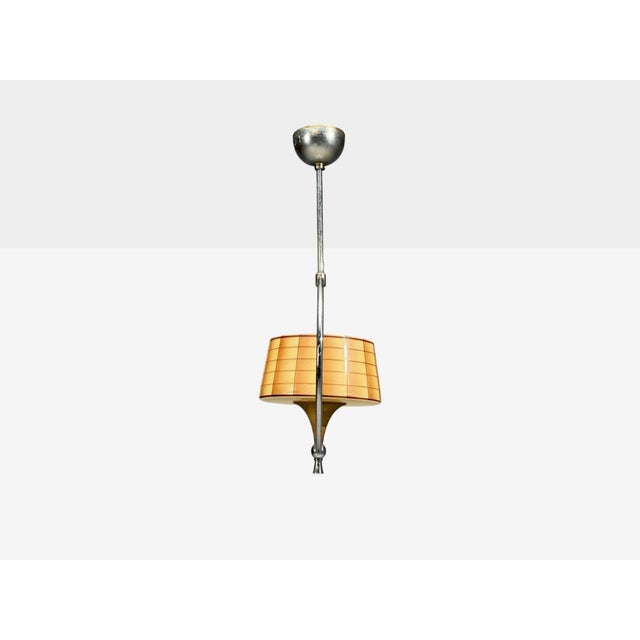 Swedish Modern, Pendant Light, Glass, Metal, Sweden, 1930s For Sale - Image 10 of 11